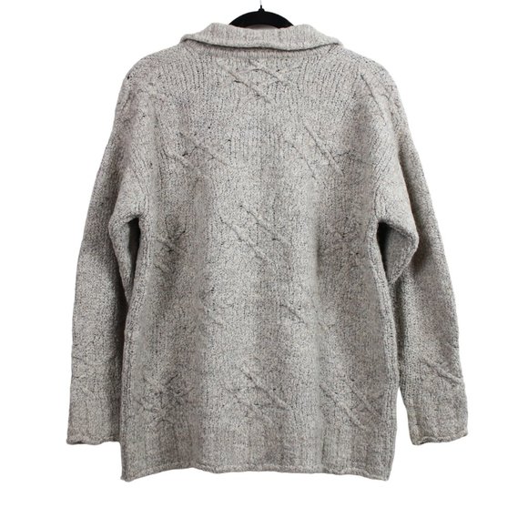 Esprit Oatmeal Textured Collar Sweater - Picture 2 of 14